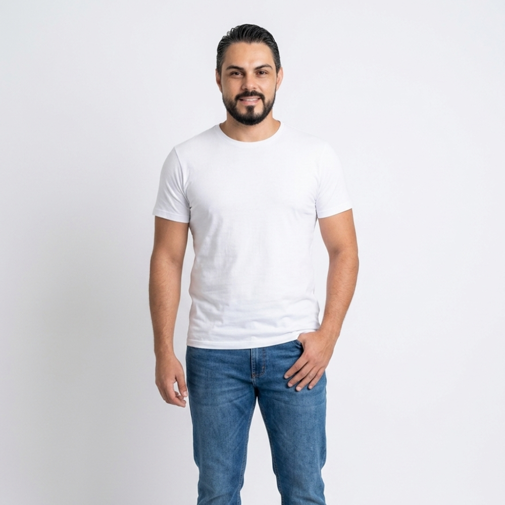 Camiseta Unissex Algodão 30.1 Penteado
