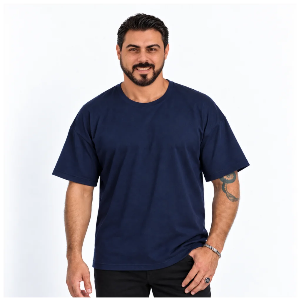 Camiseta Oversized Algodão 30.1 Penteado