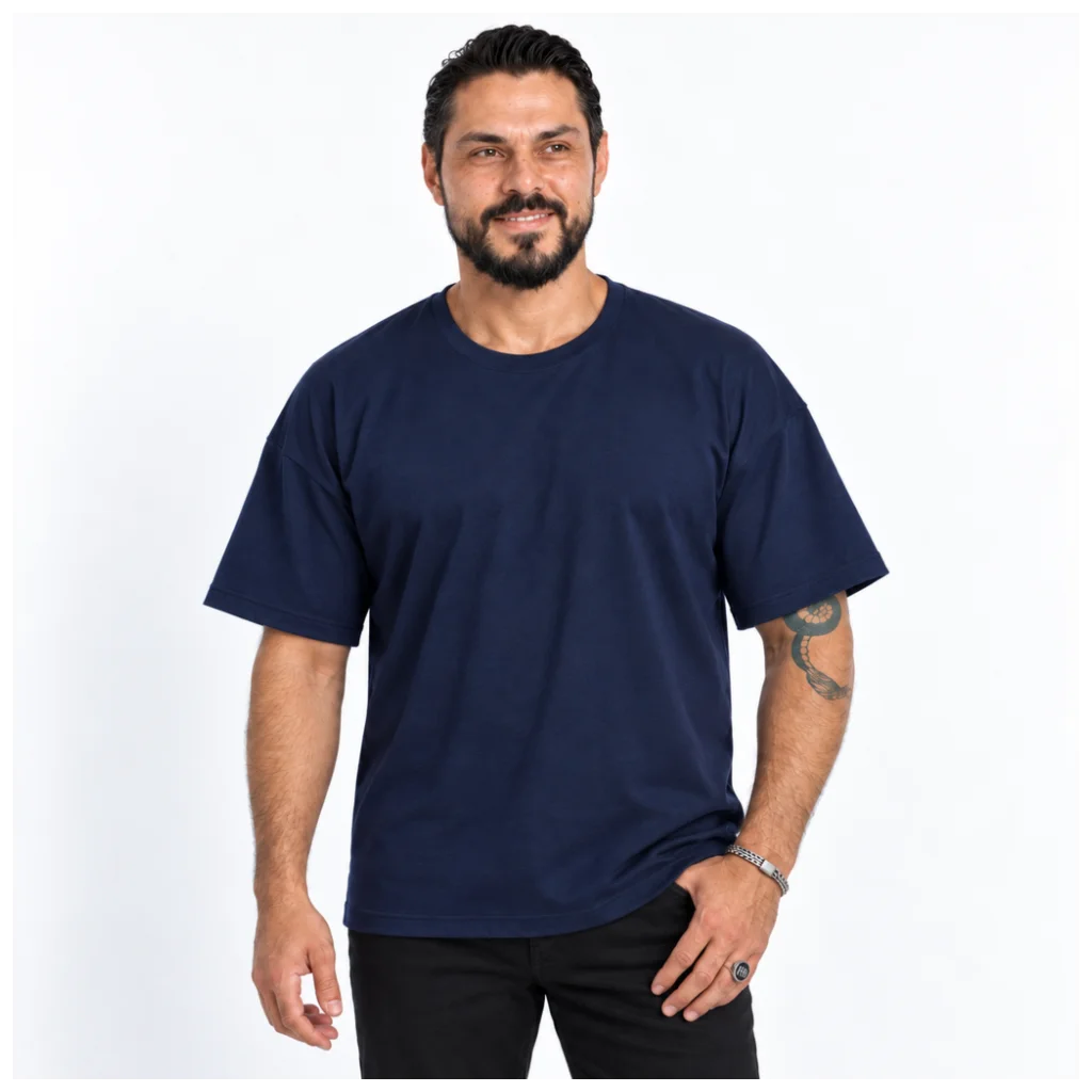 Camiseta Oversized Algodão 30.1 Penteado