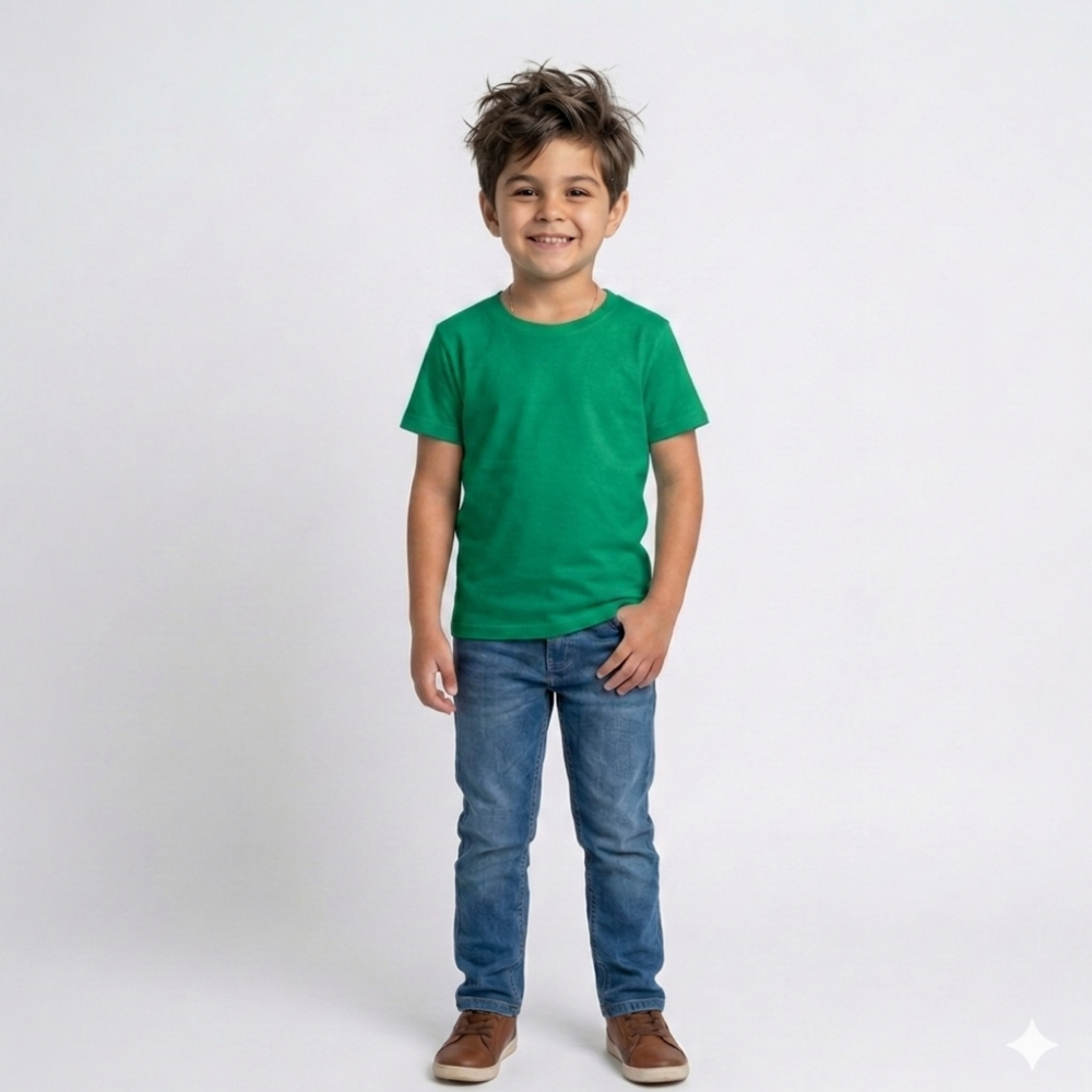 Camiseta Infantil Algodão 30.1 Penteado