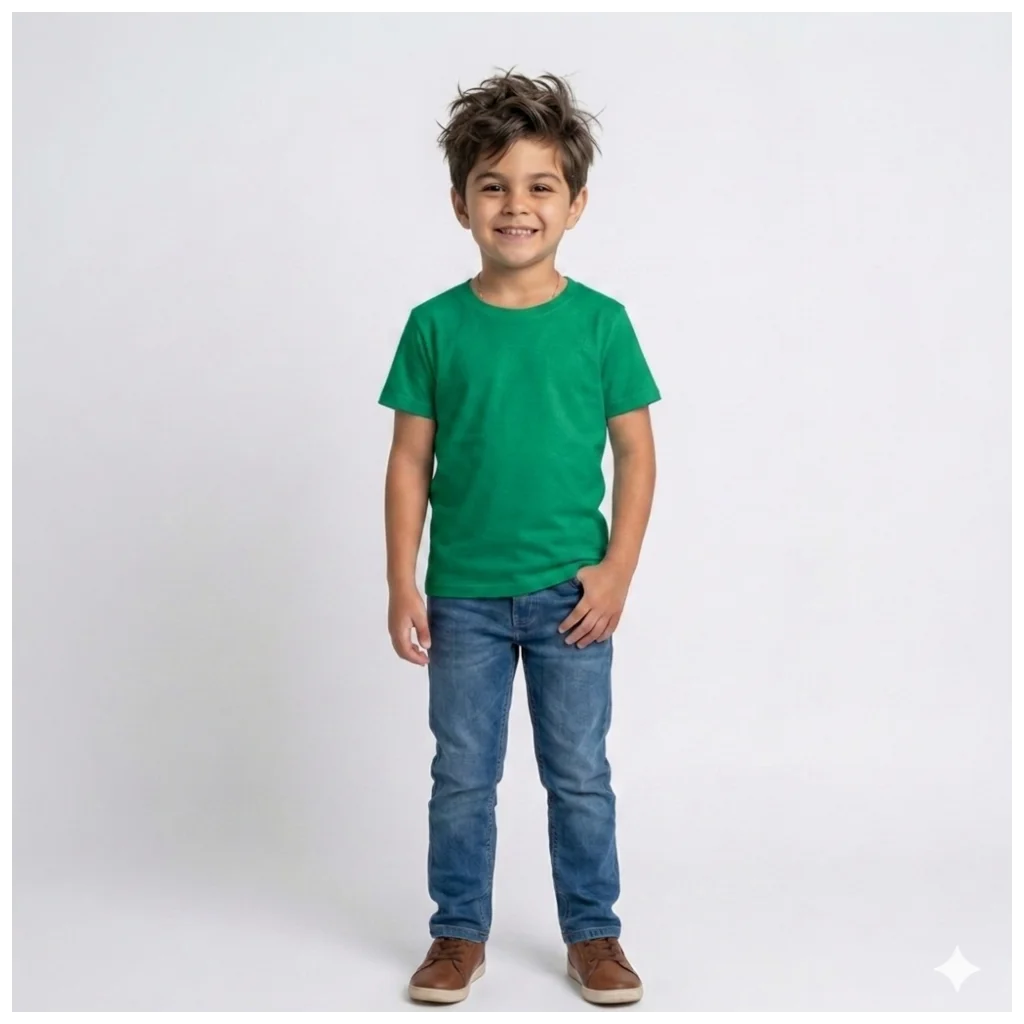 Camiseta Infantil Algodão 30.1 Penteado