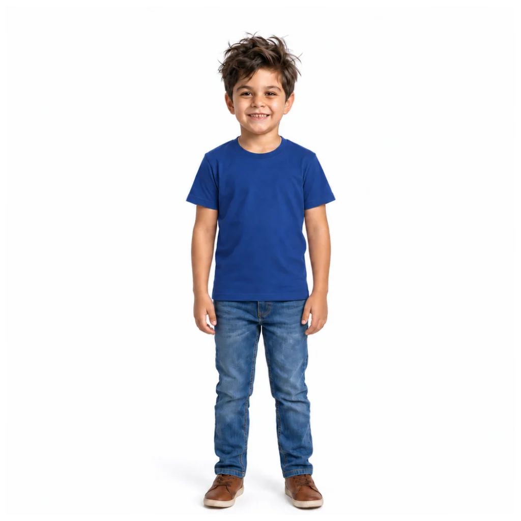 Camiseta Infantil Algodão 30.1 Penteado