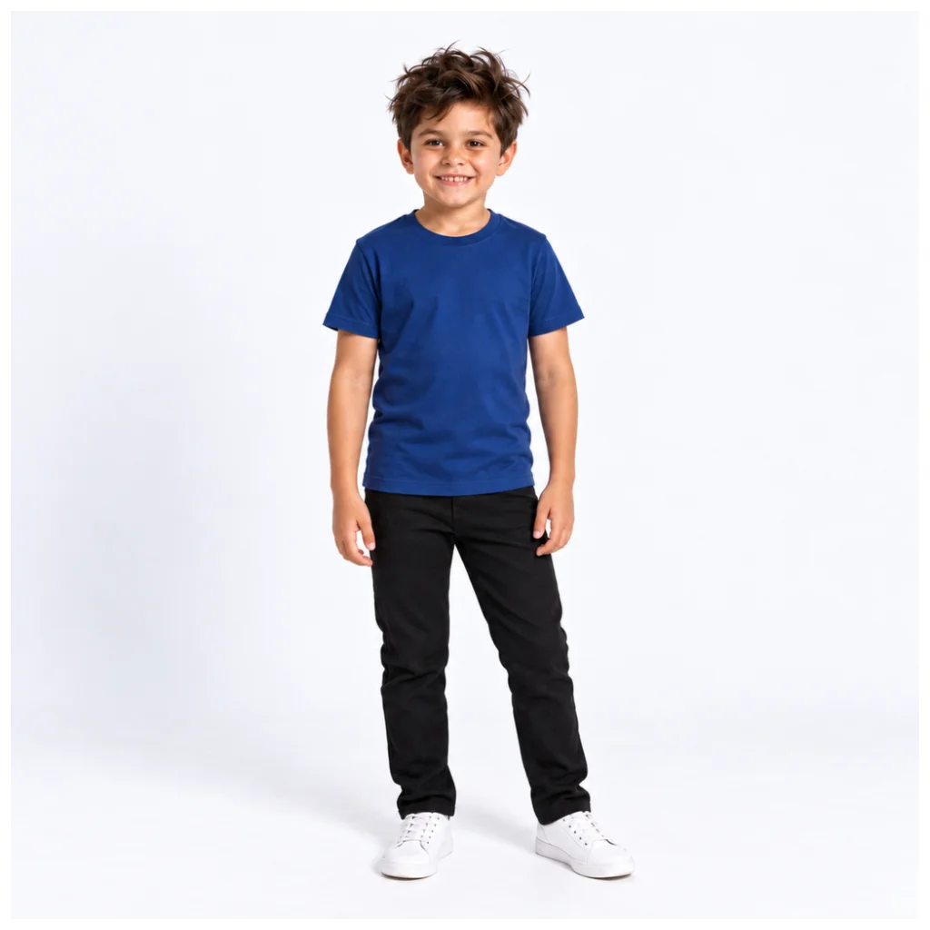 Camiseta Infantil Algodão 30.1 Penteado