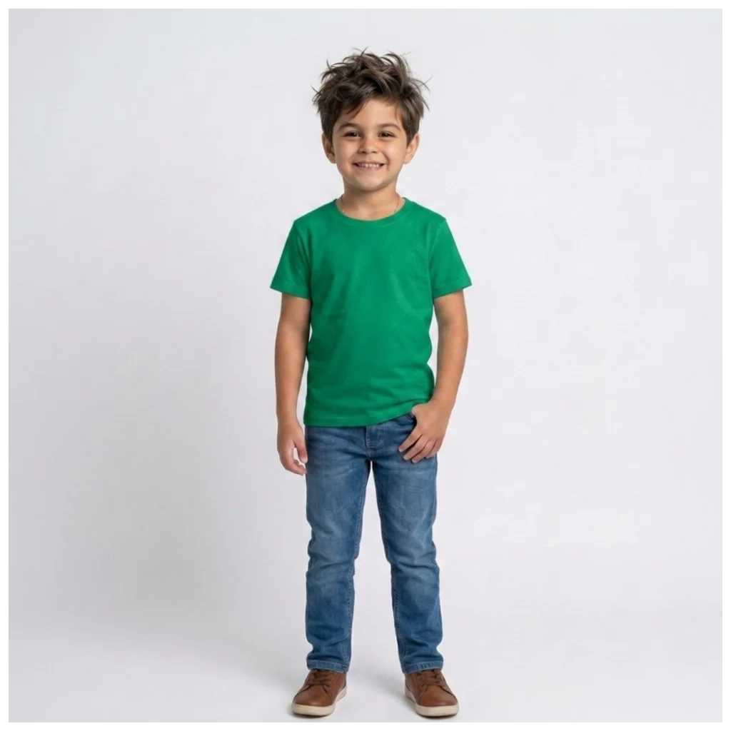Camiseta Infantil Algodão 30.1 Penteado