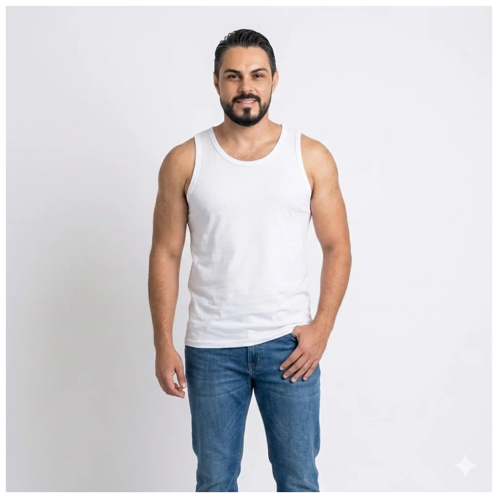 Regata Algodão 30.1 Penteado