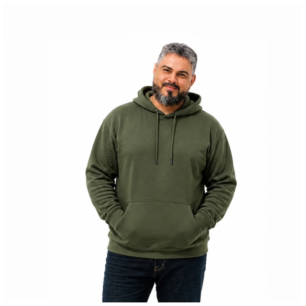 Blusa de Moletom Canguru Plus Size