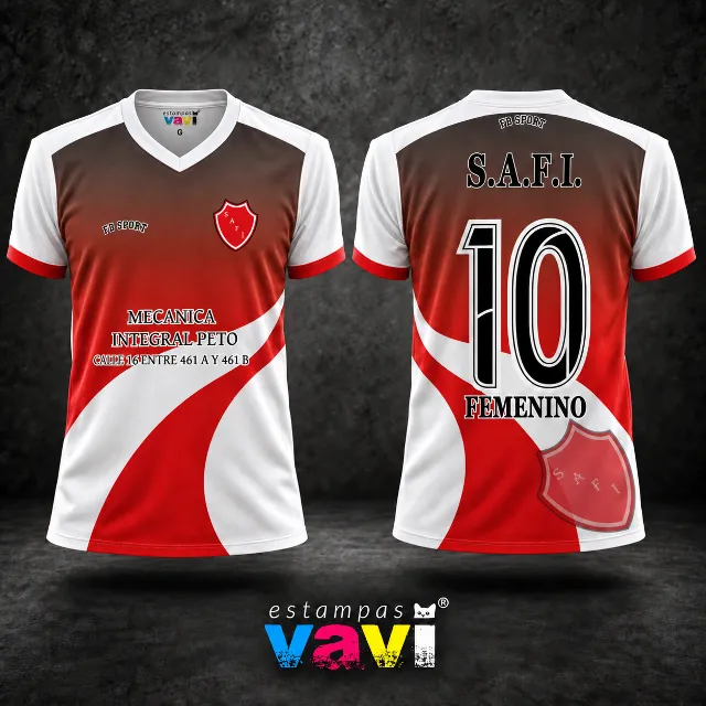 Safi - Curvas Brancas em Degradê Vermelho