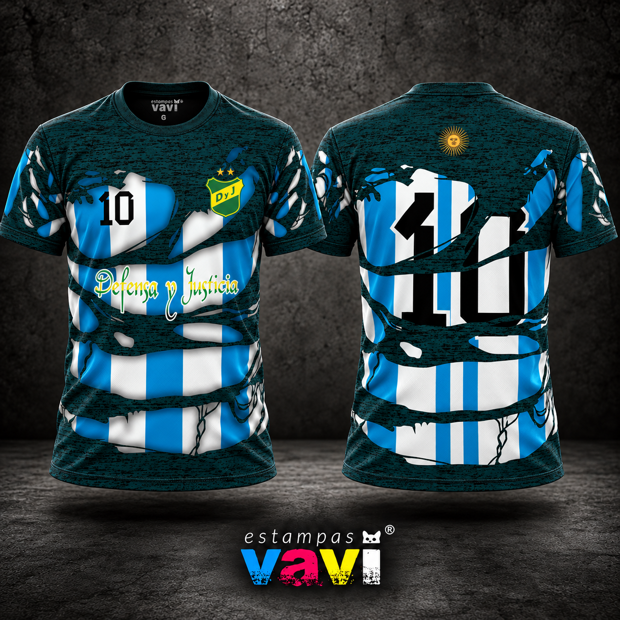 Defensa y Justicia - Costelas com Cores da Argentina - Padrão