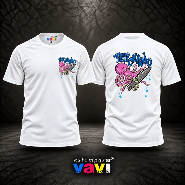 Terceirão - Polvo Rosa com Prancha de Surfe