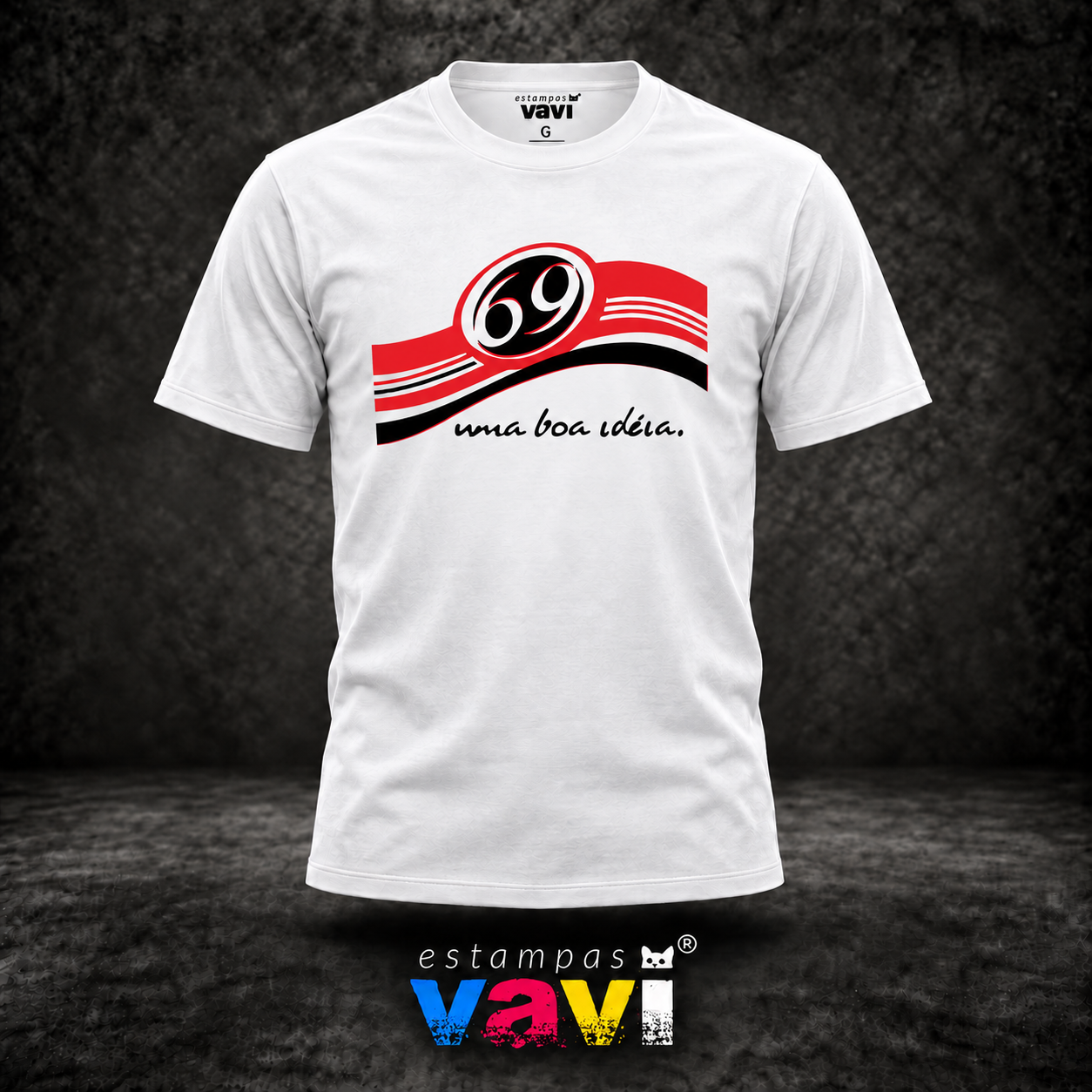 69 - Uma Boa Ideia - Emblema Vermelho e Preto