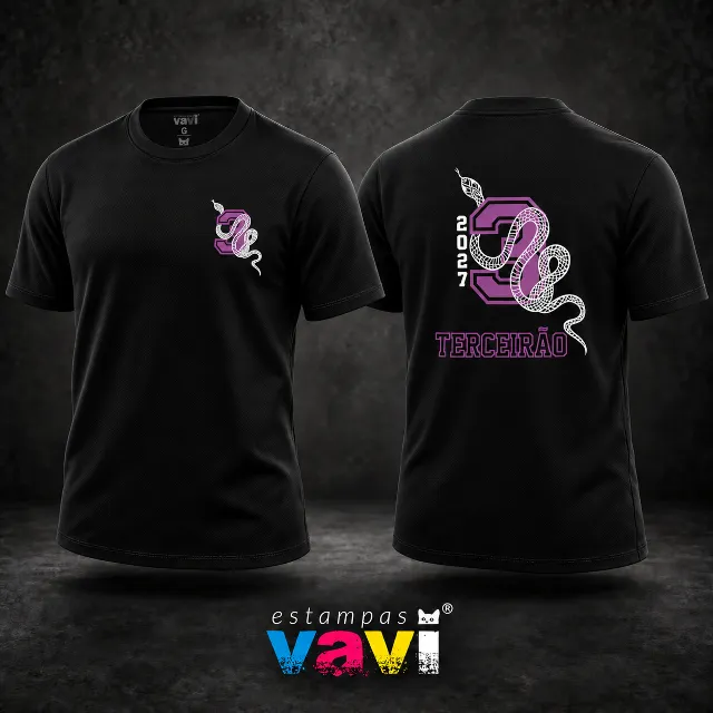 Serpente Branca com Número 3 Roxo