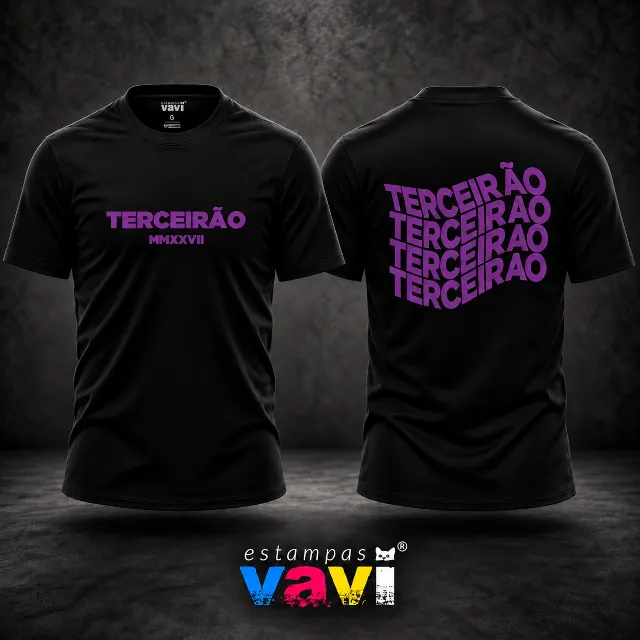 Terceirão - Letras Roxas Onduladas