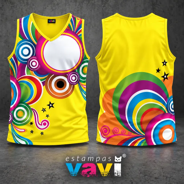 Círculos Pop Art Multicoloridos - Amarelo