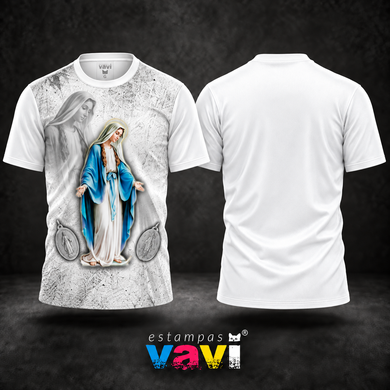 Nossa Senhora das Graças em Fundo Branco