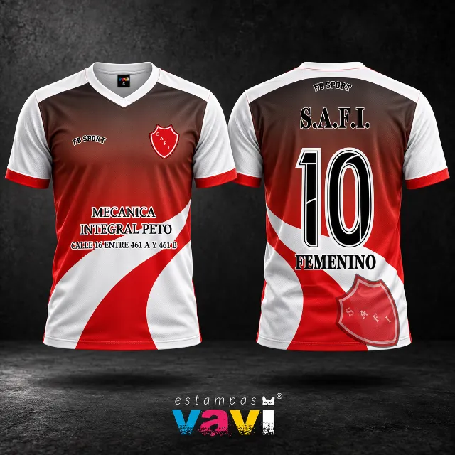 SAFI - Curvas Brancas sobre Vermelho e Preto