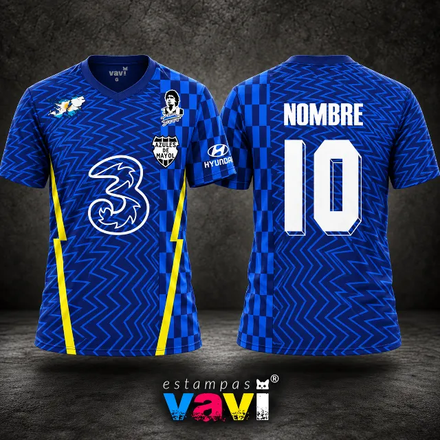 Azules de Mayol - Raios Azuis com Detalhes Amarelos - Padrão