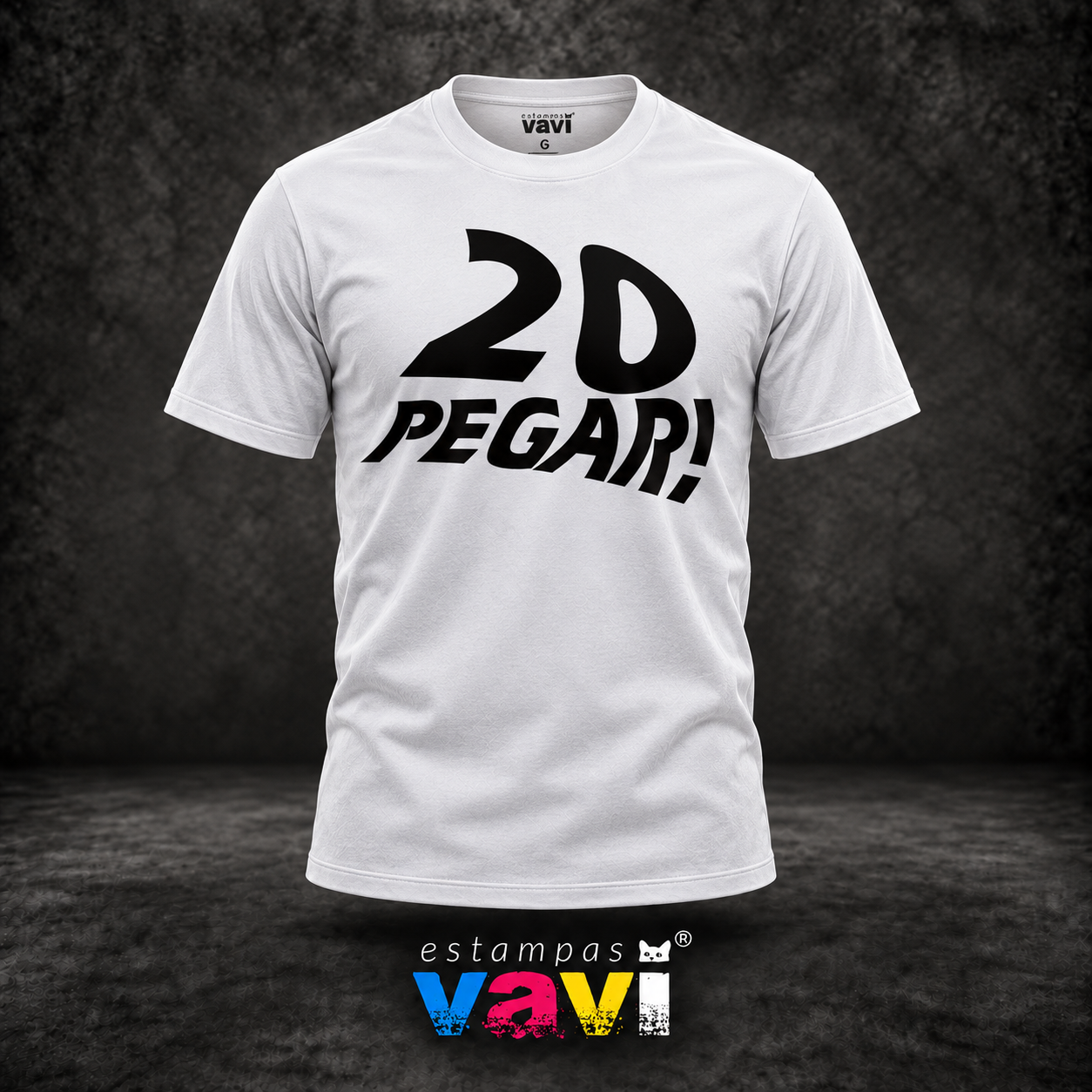 2D Pegar - Letras Pretas Inclinadas
