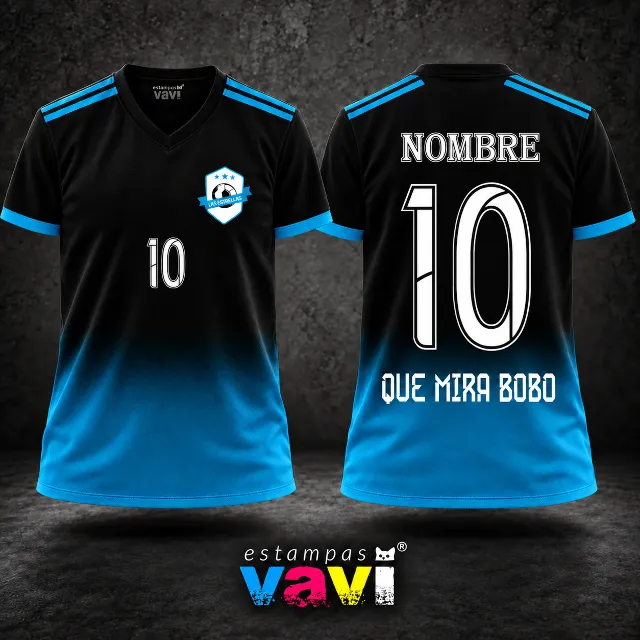 Las Estrellas - Degradê Azul e Rosa sobre Preto - Azul