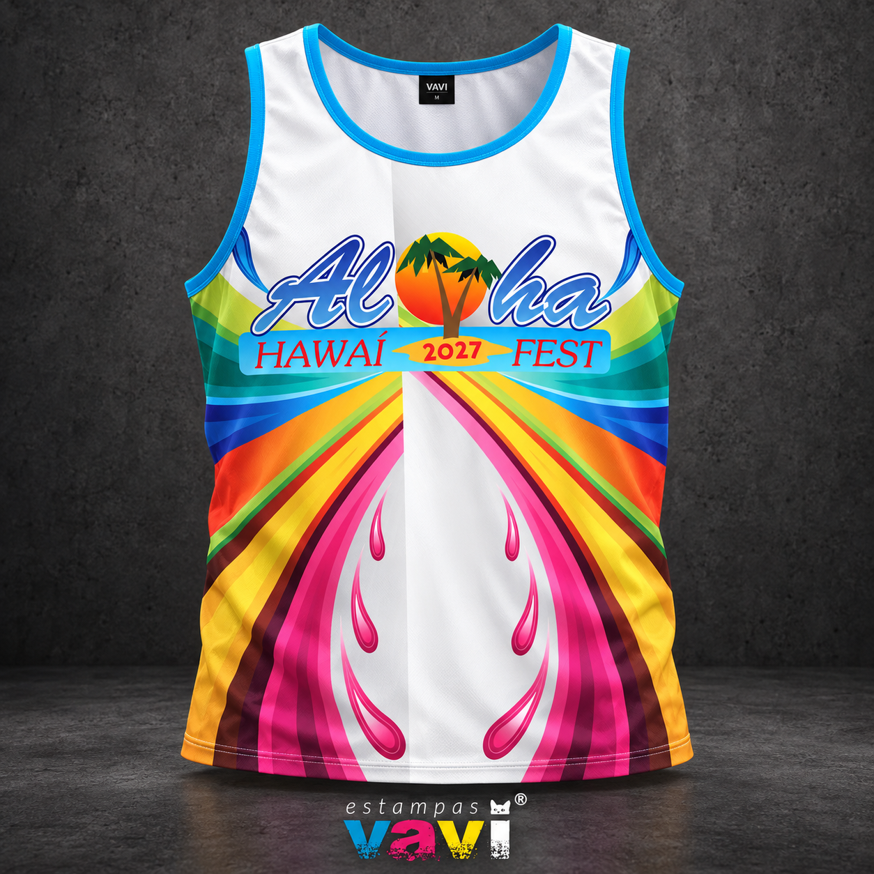 Aloha Hawaí Fest com Raios Coloridos