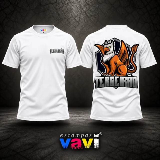 Terceirão - Grifo Laranja com Brasão Preto
