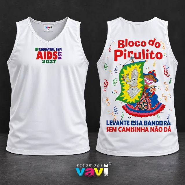 Bloco do Pirulito com Confetes e Bandeira