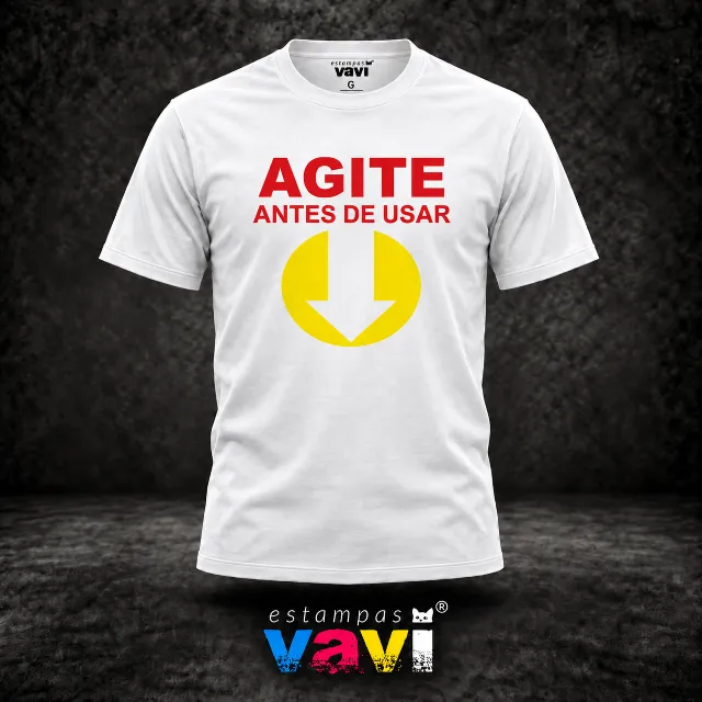 Agite Antes de Usar - Seta Amarela