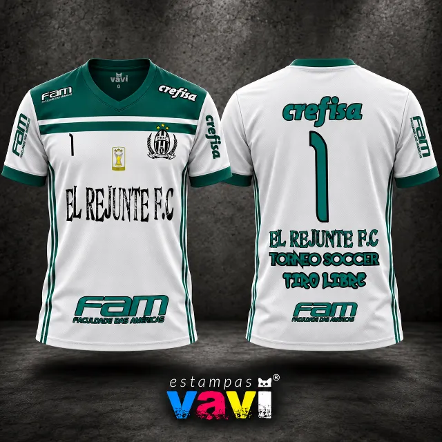 El Rejunte FC - Composições Brancas e Verdes - Peito Verde