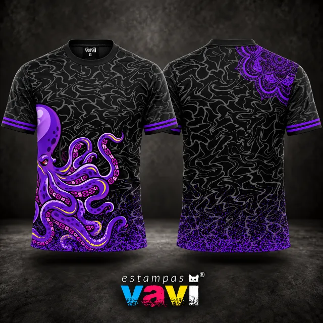 Polvo Roxo com Mandala e Respingos