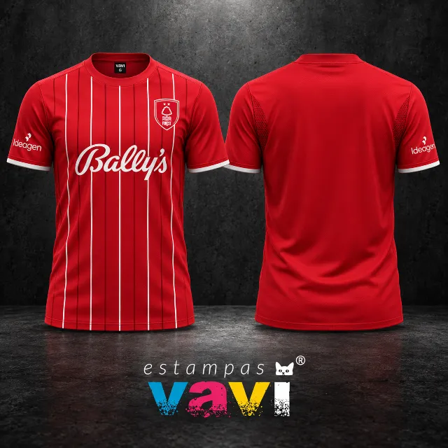 Nottingham Forest - Vermelho com Listras Brancas