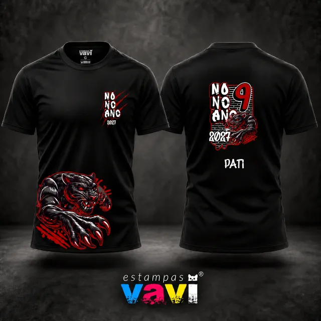 Nonão 2027 - Pantera e Número 9 - 13 Cores - Vermelho