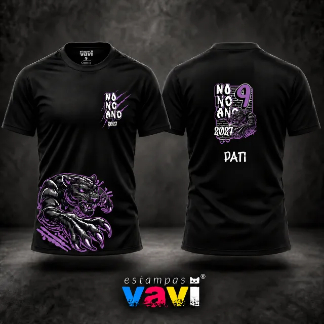 Nonão 2027 - Pantera e Número 9 - 13 Cores - Roxo Claro