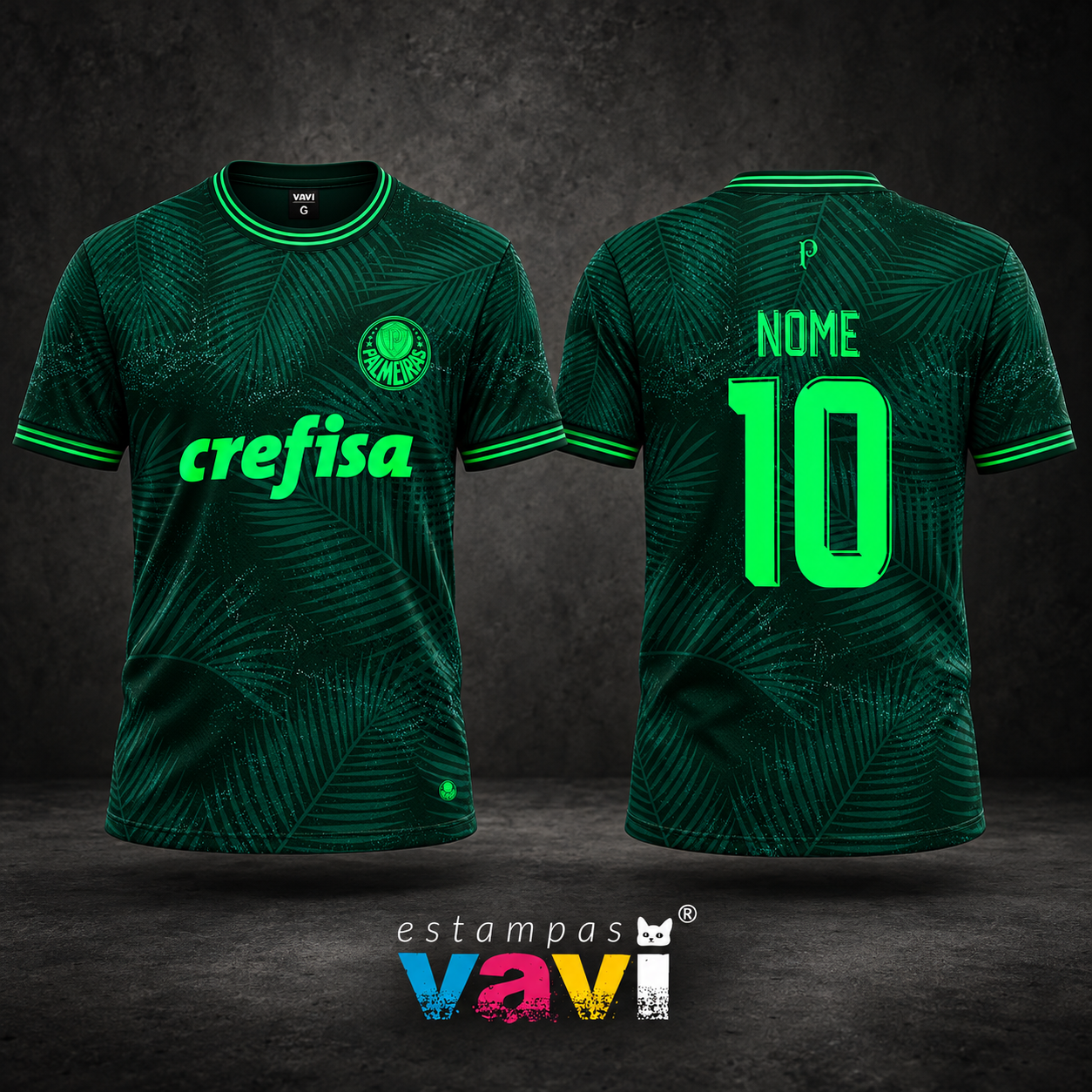 Palmeiras - Folhagens Verdes com Número 10