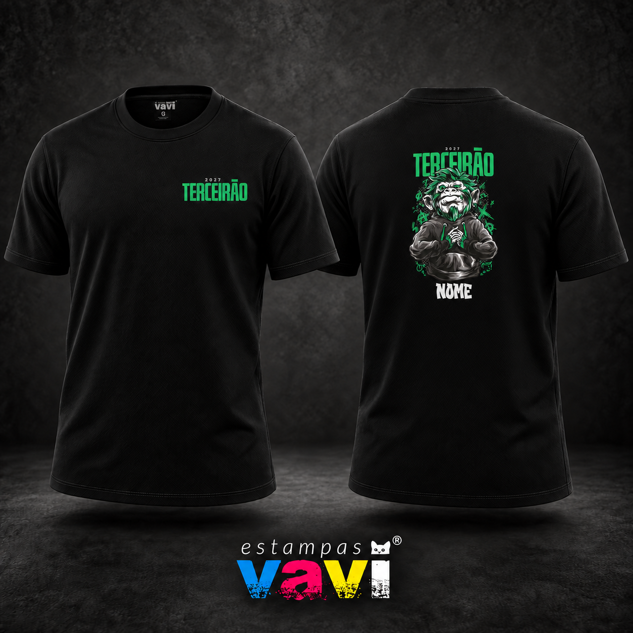 Primata de Moletom com Fórmulas Verdes