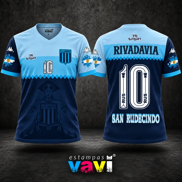 Rivadavia - Blocos Azuis com Losangos e Figura Clássica