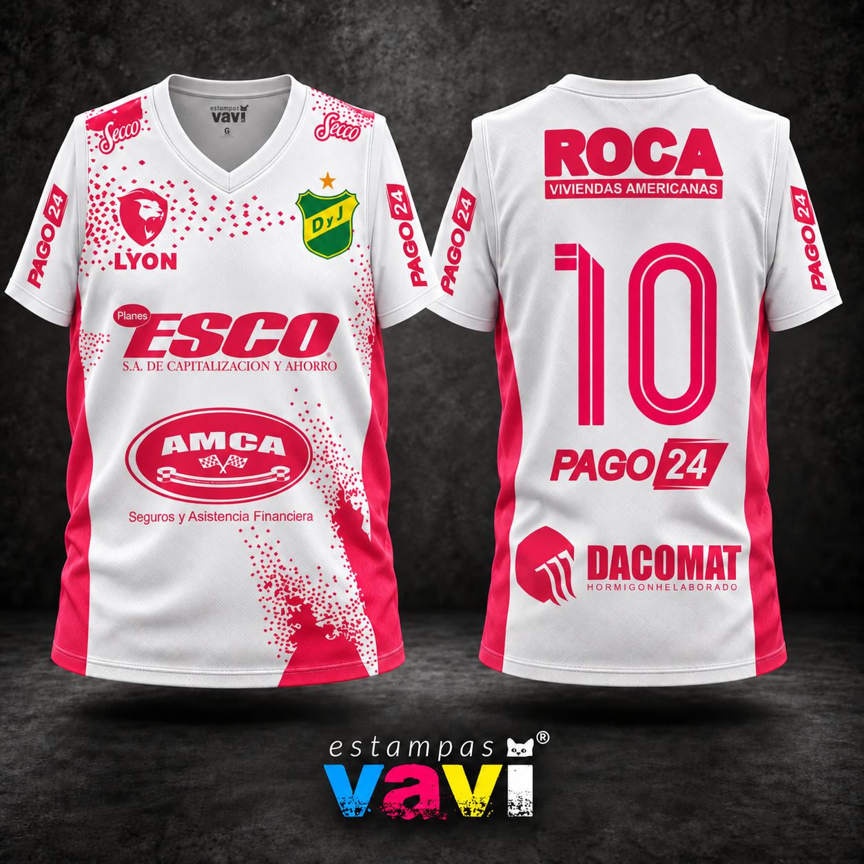 Roca - Respingos Rosa sobre Branco