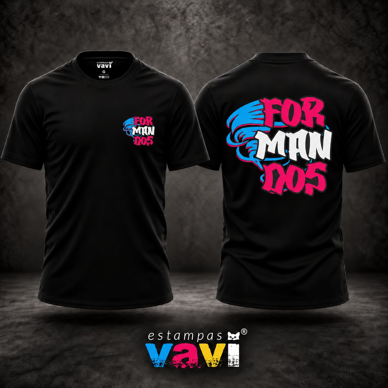 Formandos - Letras Rosa e Branco com Tornado Azul