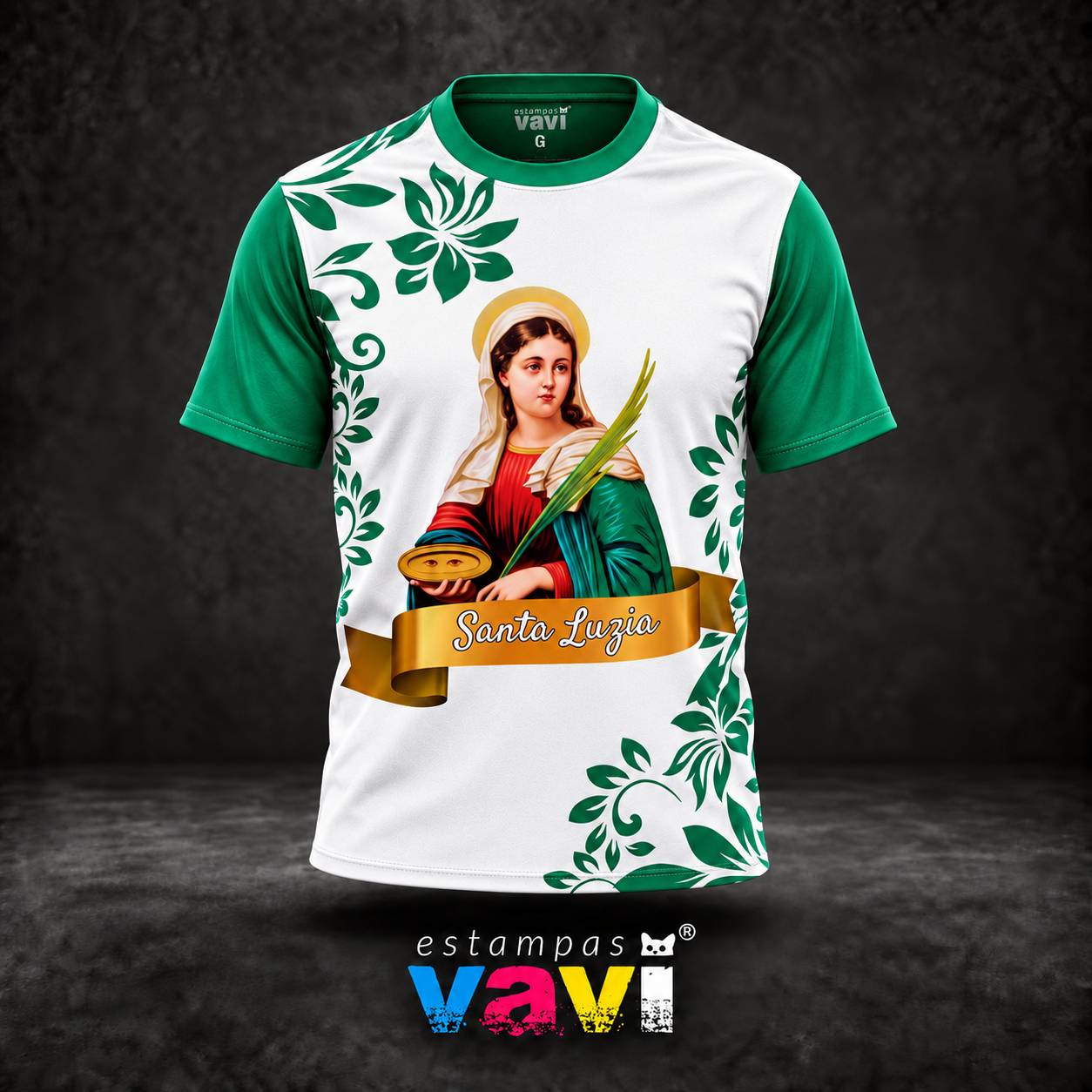 Santa Luzia - Flores Verdes e Faixa Dourada