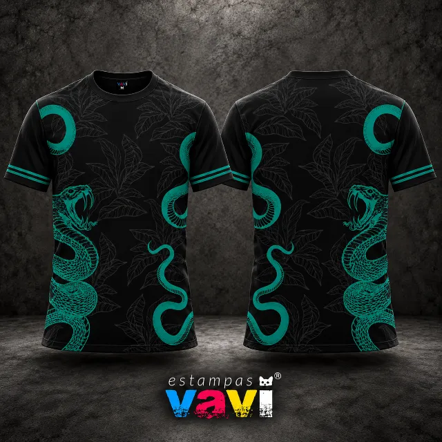 Serpentes Verdes entre Laços sobre Preto - Folhagens cinza; verde petróleo; mangas pretas com duas linhas; sem escudo ou identificação.