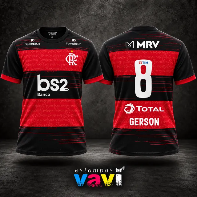 Flamengo - Faixas Vermelhas com Letras do Hino