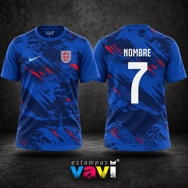 Inglaterra - Camuflagem Azul com Traços Vermelhos