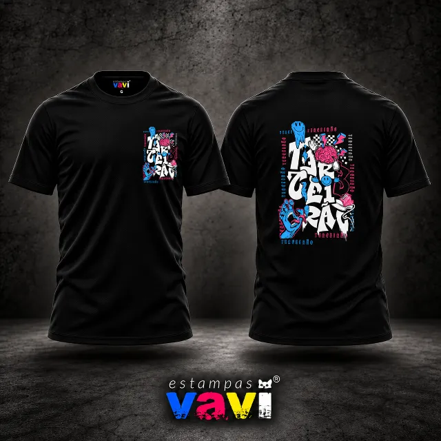 Terceirão - Colagem Azul e Rosa com Letras Brancas