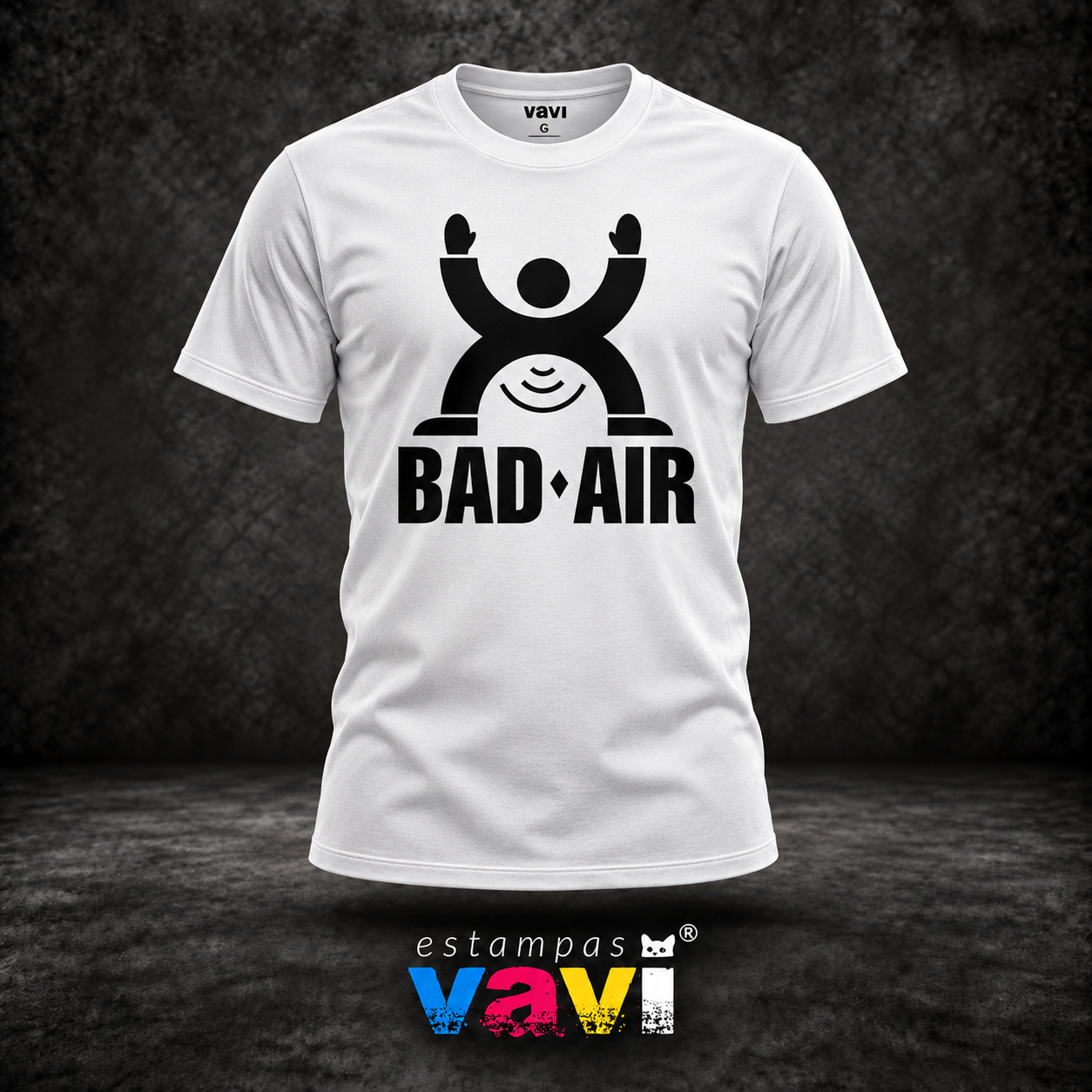 Bad Air - Boneco Preto e Letras Pretas