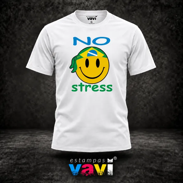No Stress - Smiley com Boné do Brasil