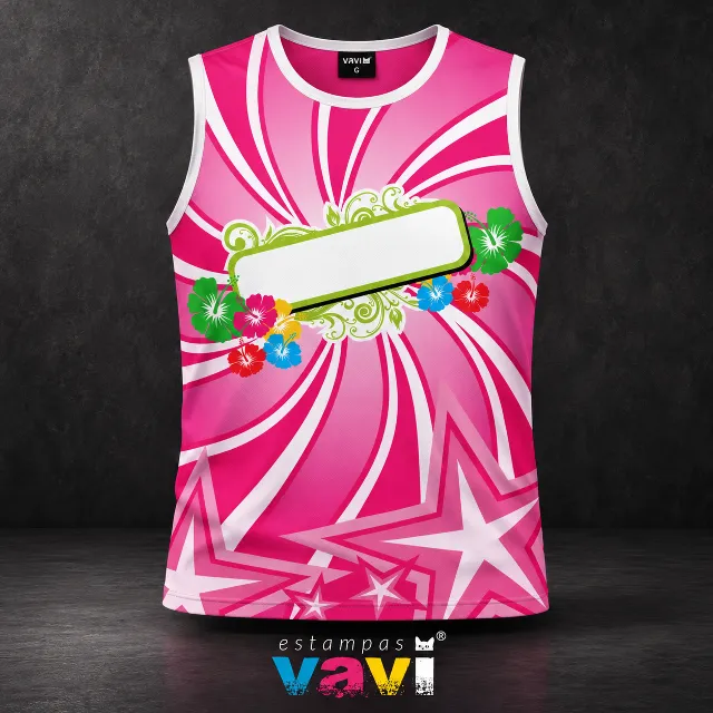 Hibiscos com Faixa para Personalização
