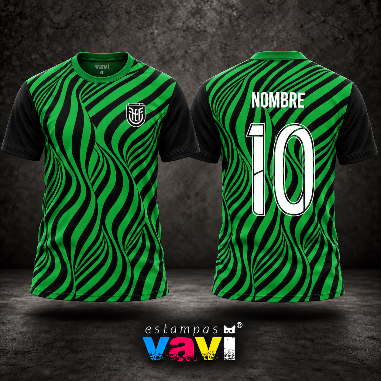 Equador - Grafismo Zebra Verde e Preto - Verde
