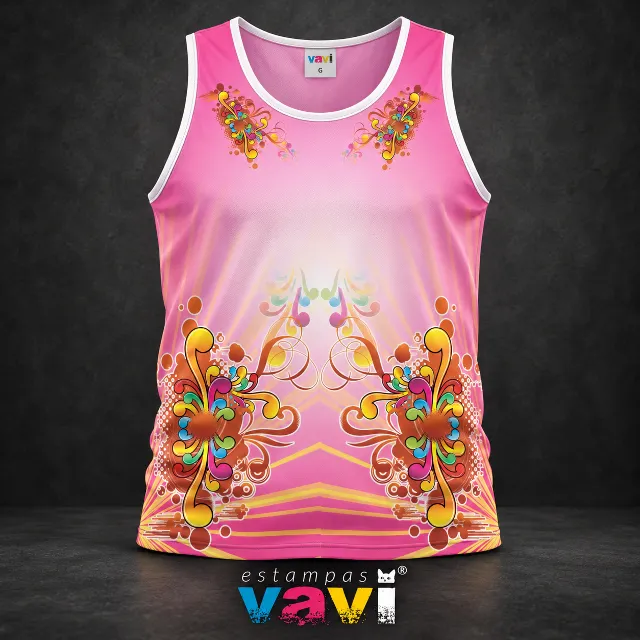 Ornamentos Multicoloridos com Fundo Rosa - Paleta Suave