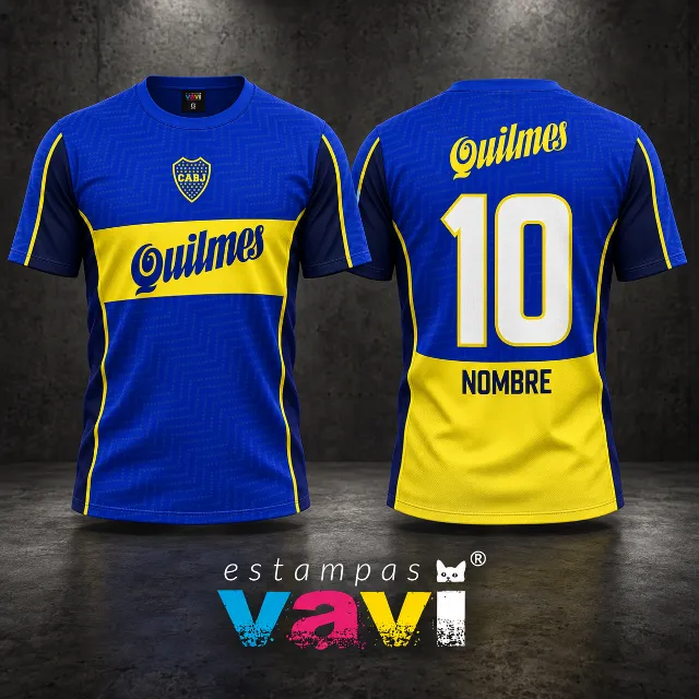 Boca Juniors - Azul e Amarelo com Número 10 Branco