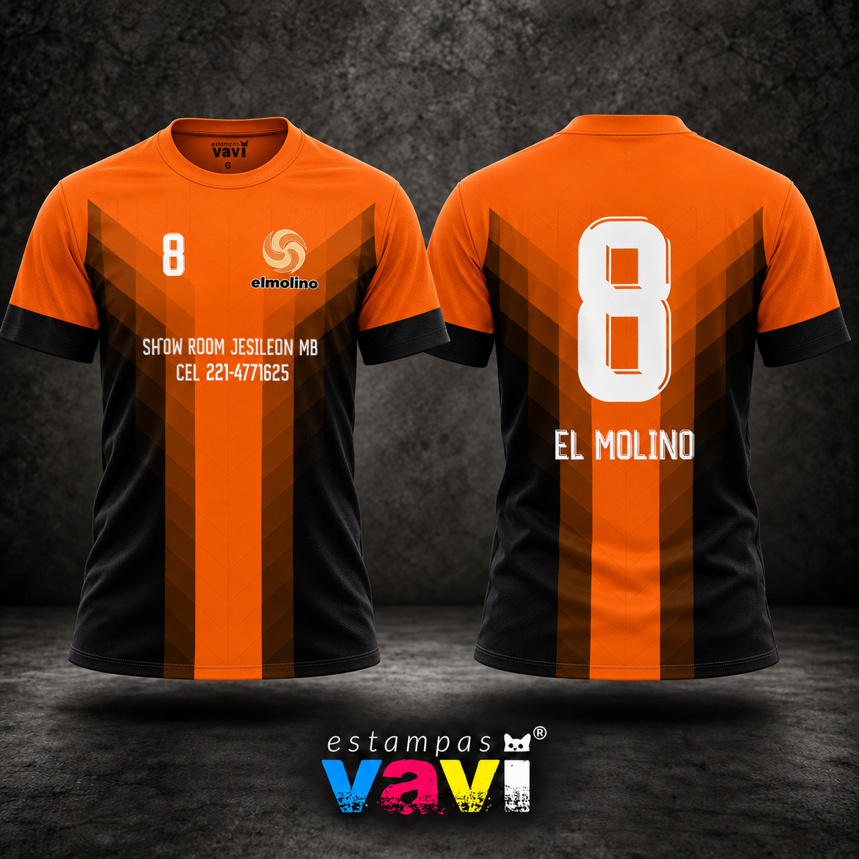 El Molino - Faixas em V sobre Laranja - Faixas
