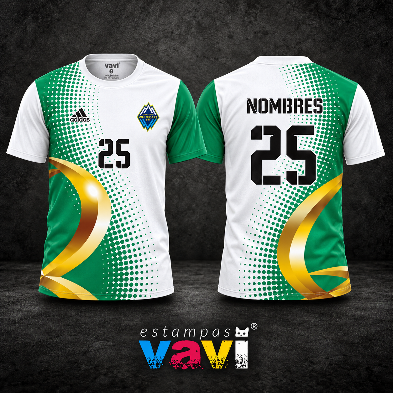 Whitecaps - Arcos Dourados em Fundo Verde e Branco