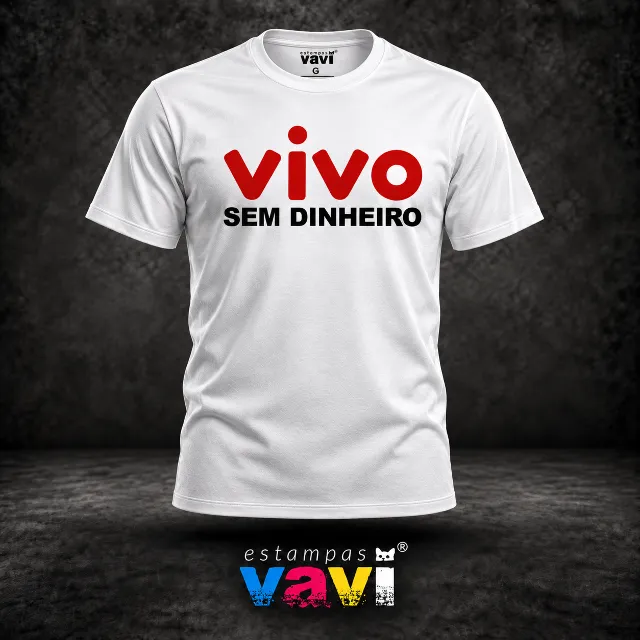 Vivo Sem Dinheiro - Letras Vermelhas e Pretas